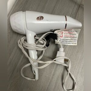 T3 White Hair Dryer with Rose Gold Accents